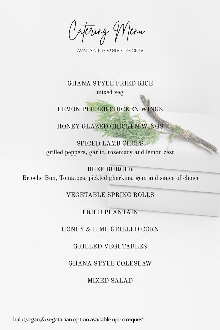 Buffet Menu
